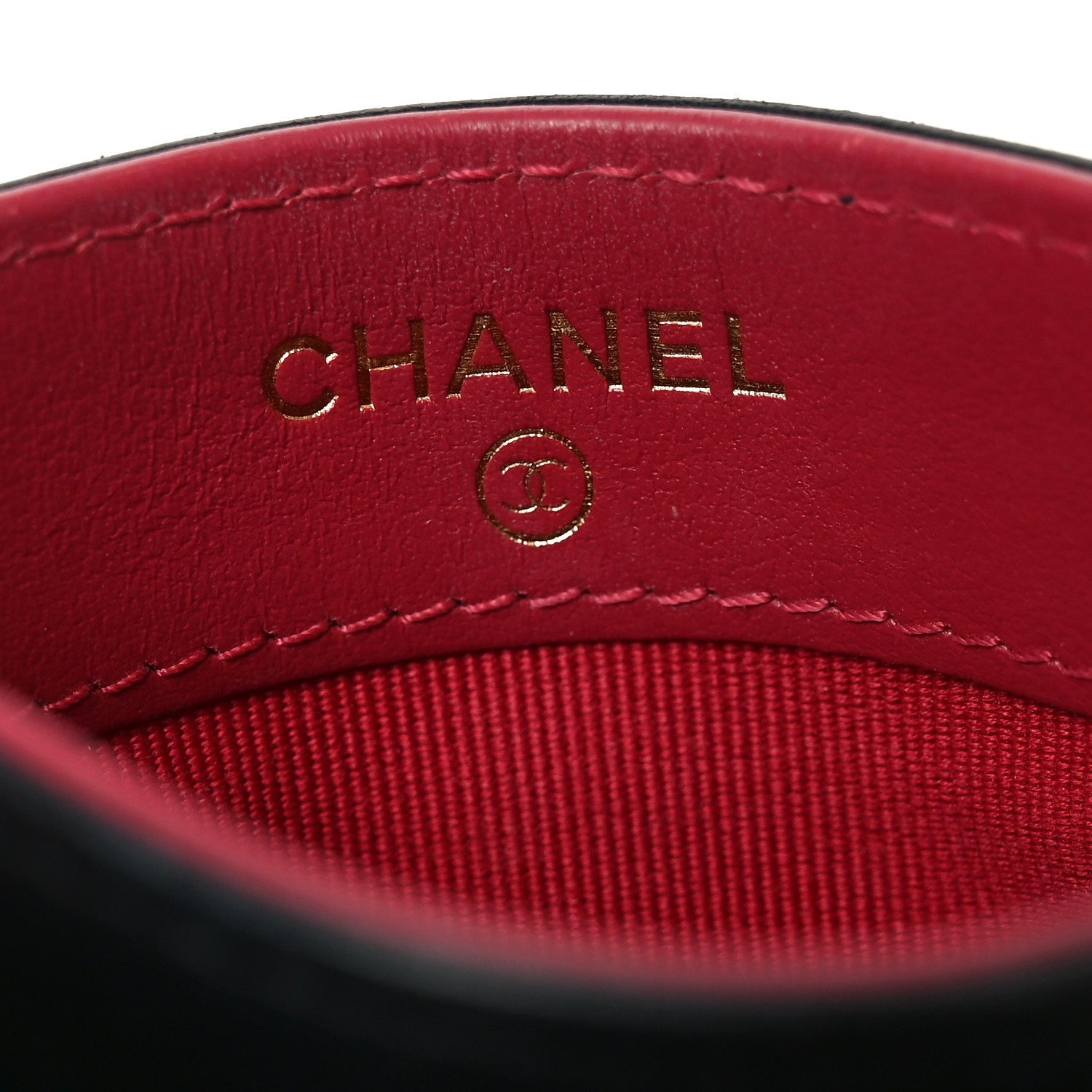 Lambskin Quilted Chanel 19 Card Holder Black