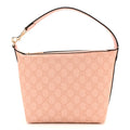 Gucci GG Supreme Monogram Textured Calfskin Web Super Mini Ophidia Shoulder Bag Pink