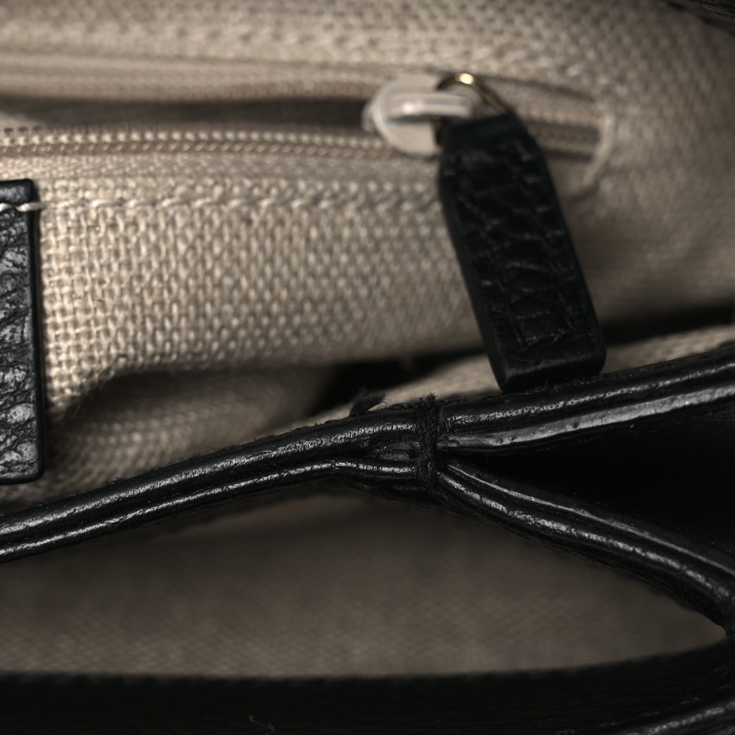 Gucci Dollar Calfskin Interlocking G Crossbody Bag Black