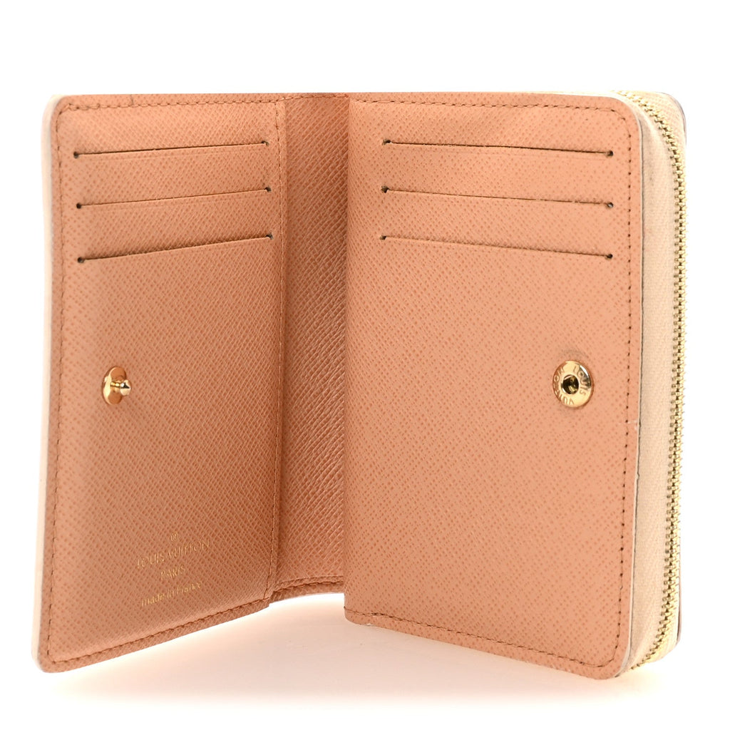 Louis Vuitton Monogram Fall for You Zippy Compact Wallet Beige Clair