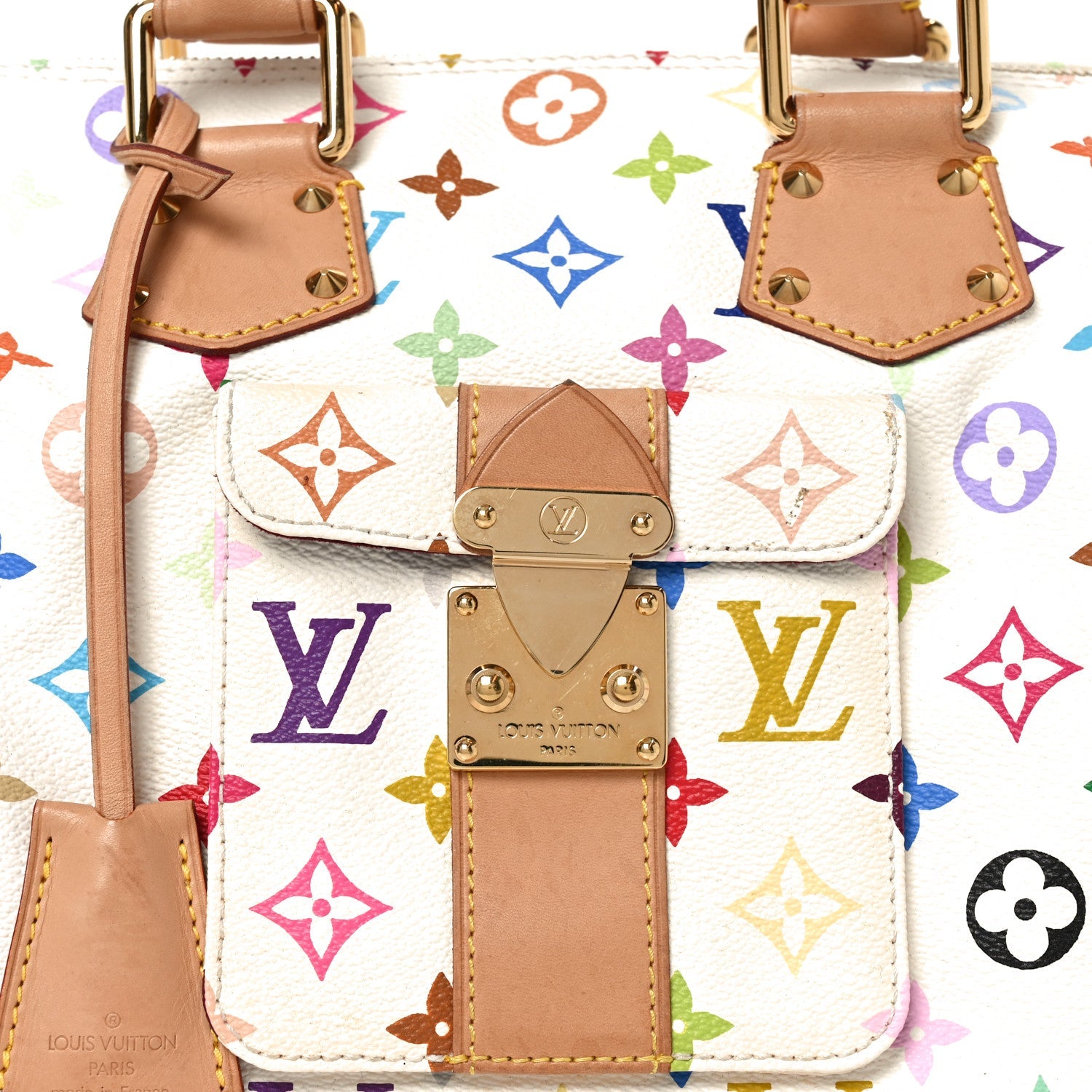Louis Vuitton Monogram Multicolor Speedy 30 White