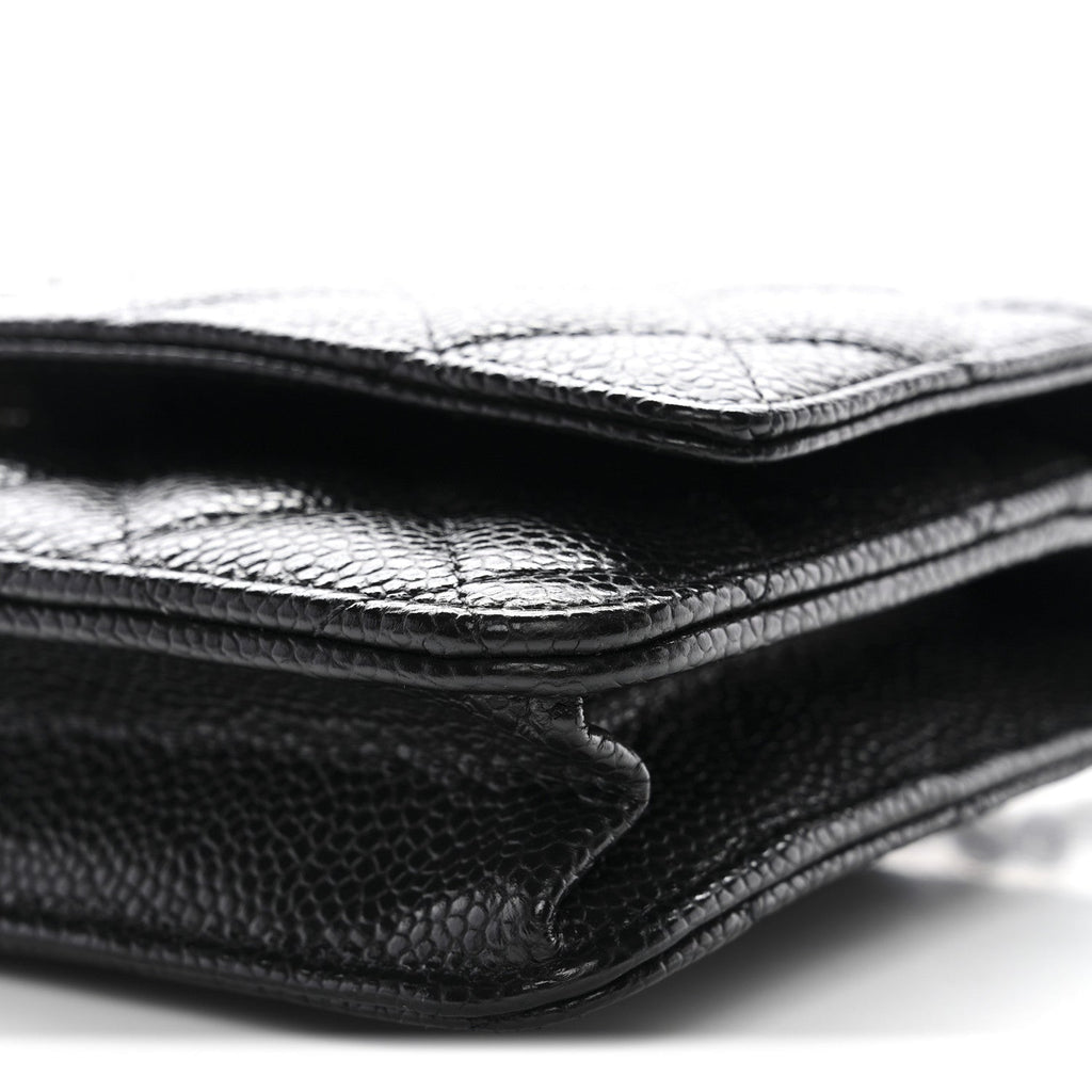 Chanel Caviar Quilted Wallet on Chain WOC Black