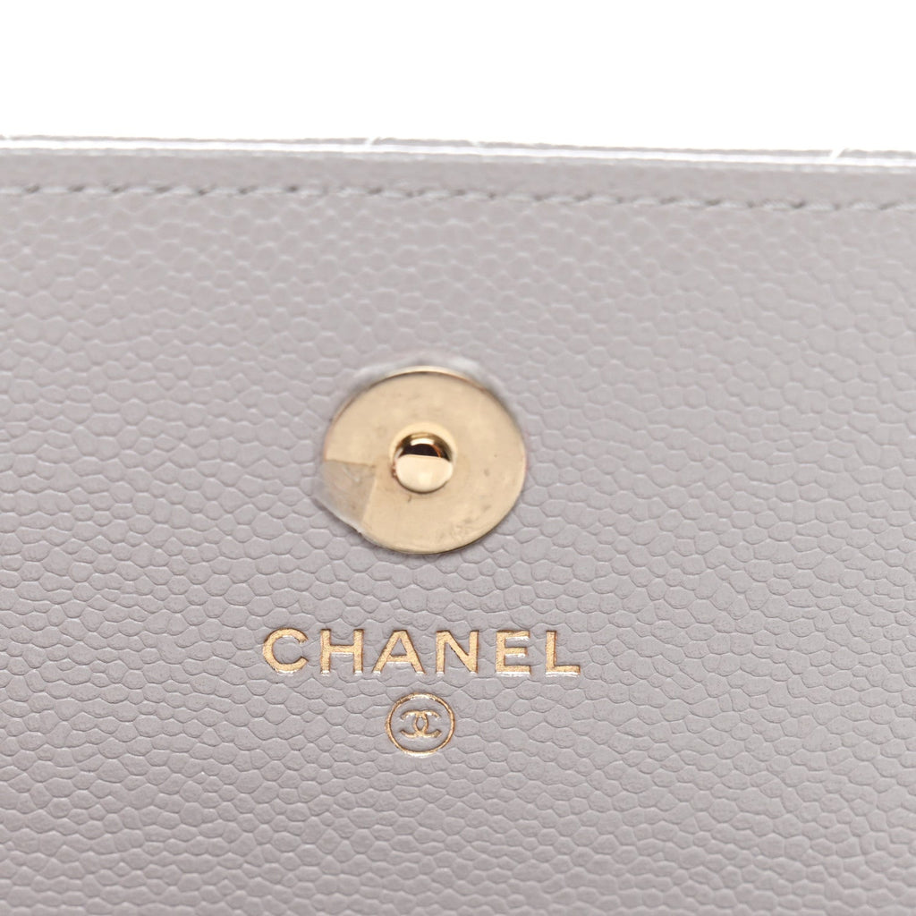 Chanel Caviar Quilted Mini Business Affinity Flap Grey