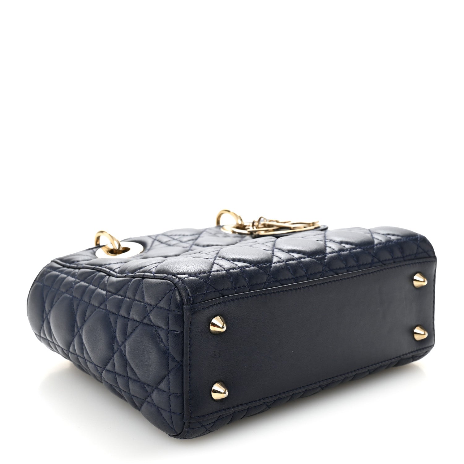 Christian Dior Lambskin Cannage Small Lucky Badges My Lady Dior Navy