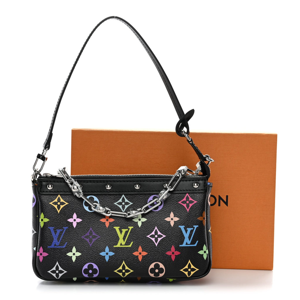 Louis Vuitton LV X TM Monogram Multicolor Pochette Accessories Black