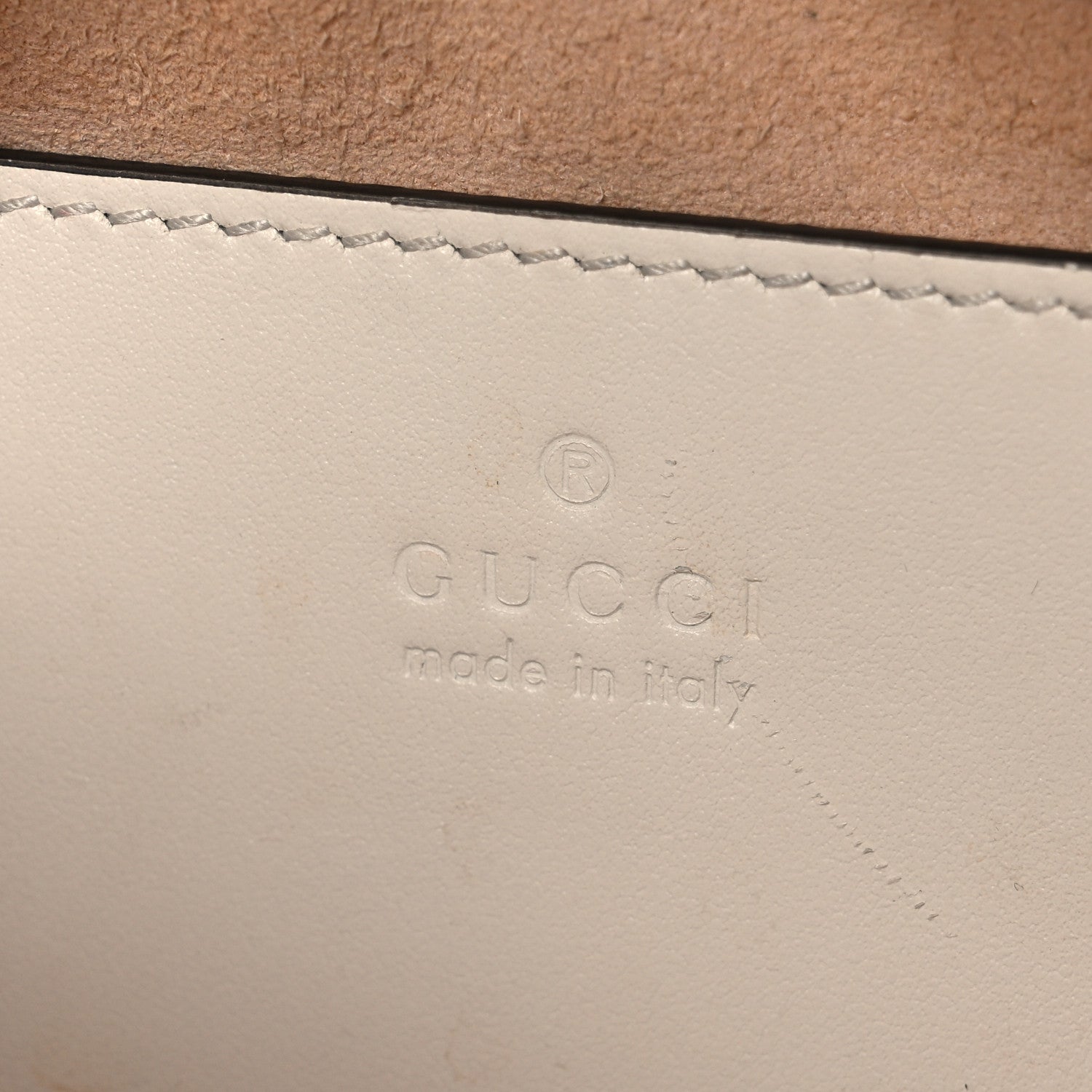 Gucci Calfskin Matelasse Small GG Marmont Chain Shoulder Bag White
