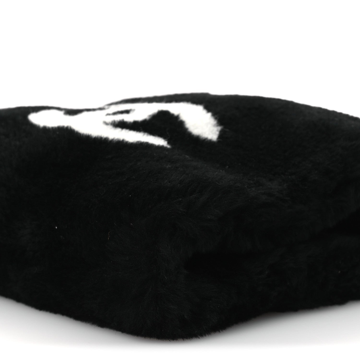 Chanel Muff Shearling Lambskin Bag Black Ecru