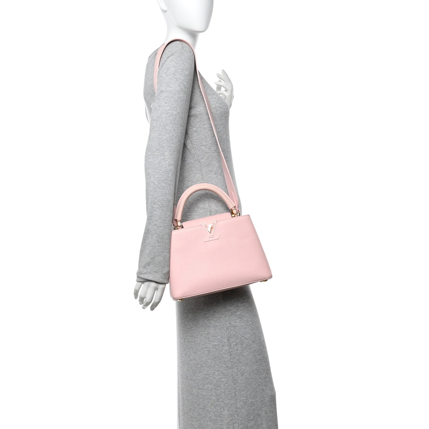 Louis Vuitton Taurillon Capucines BB Rose Jasmin