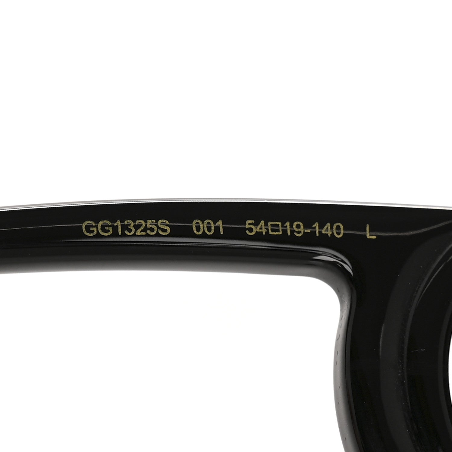 Gucci Acetate Chaise Rectangle Frame Sunglasses GG1325S Black