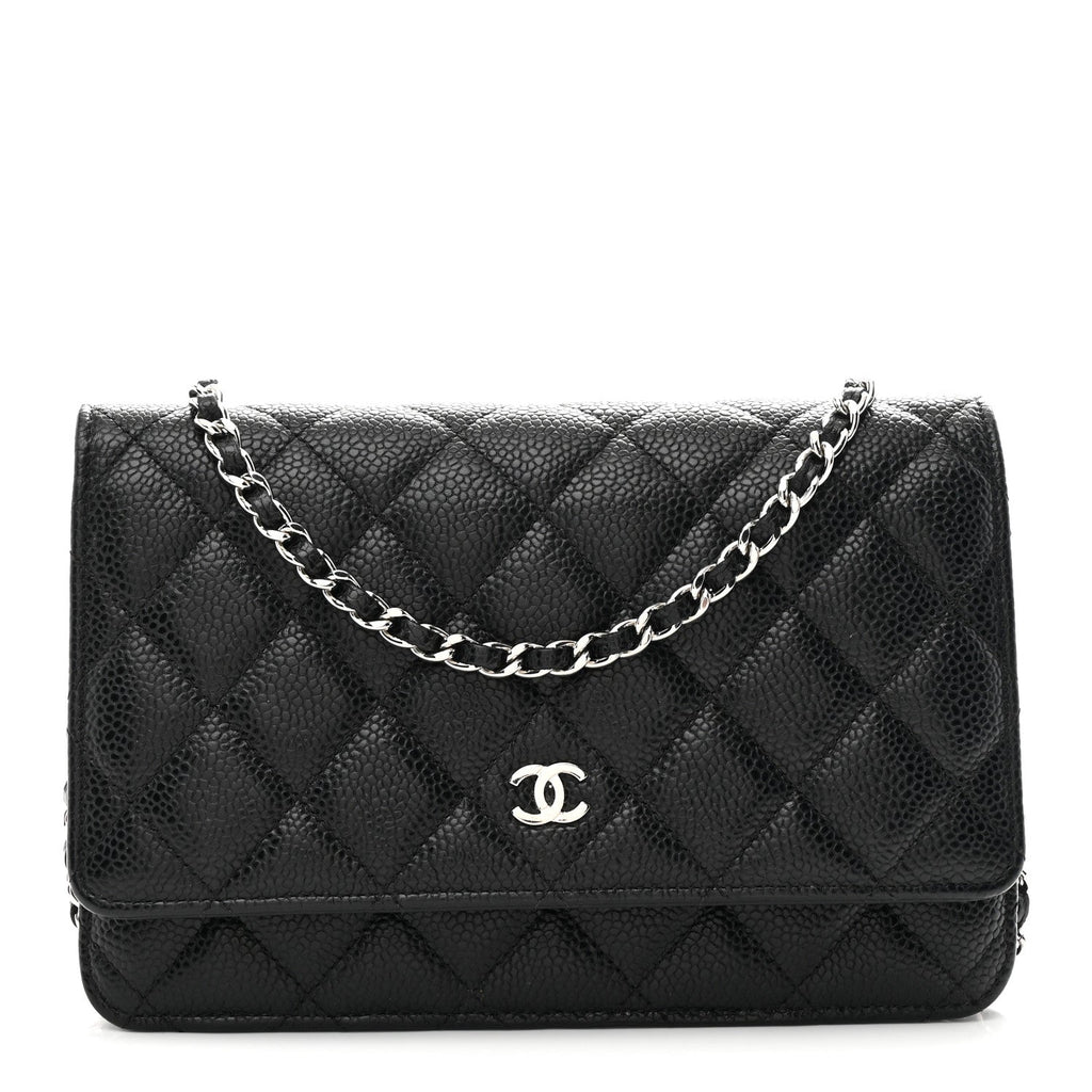 Chanel Caviar Quilted Wallet on Chain WOC Black