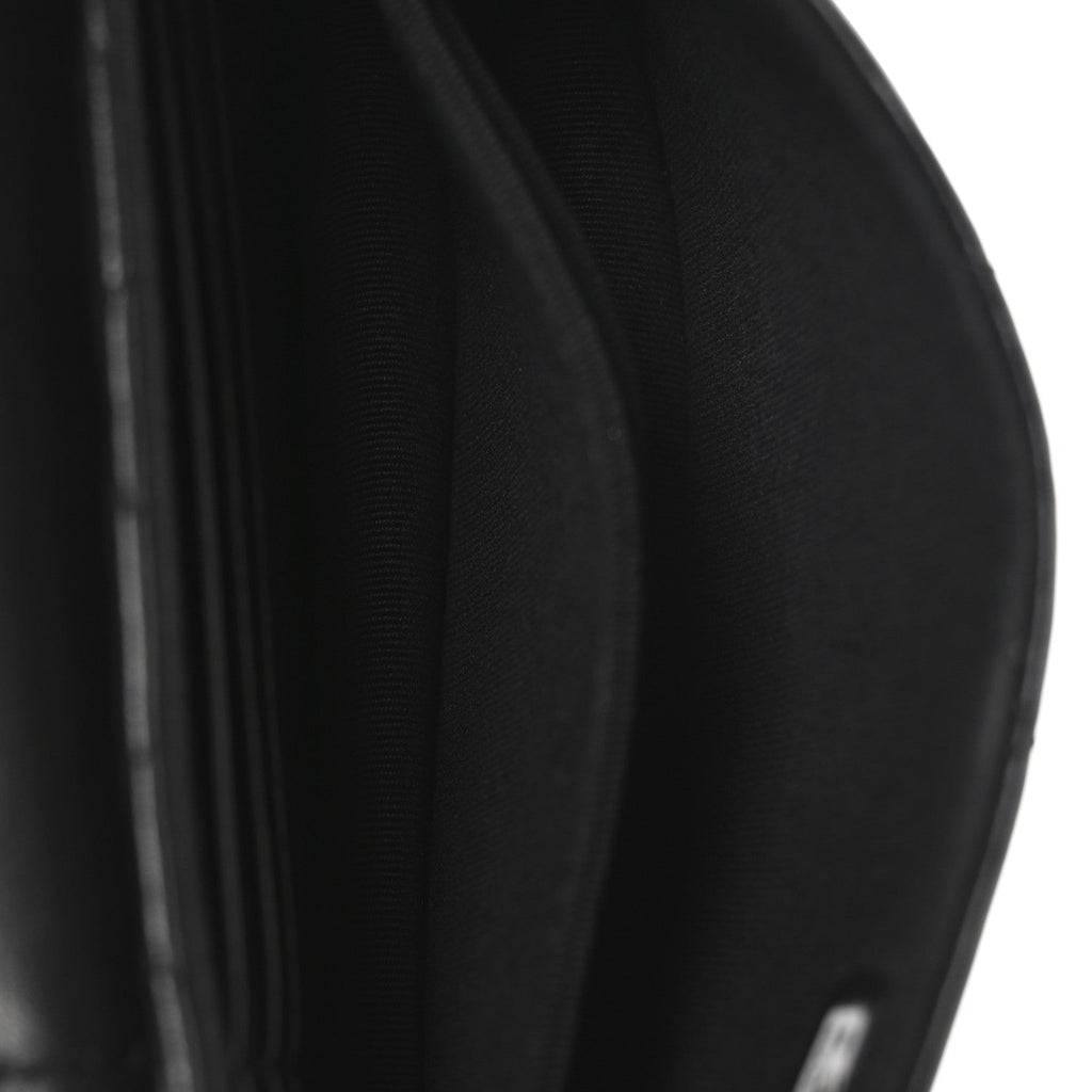 Chanel Lambskin Quilted Phone Holder Flap Black