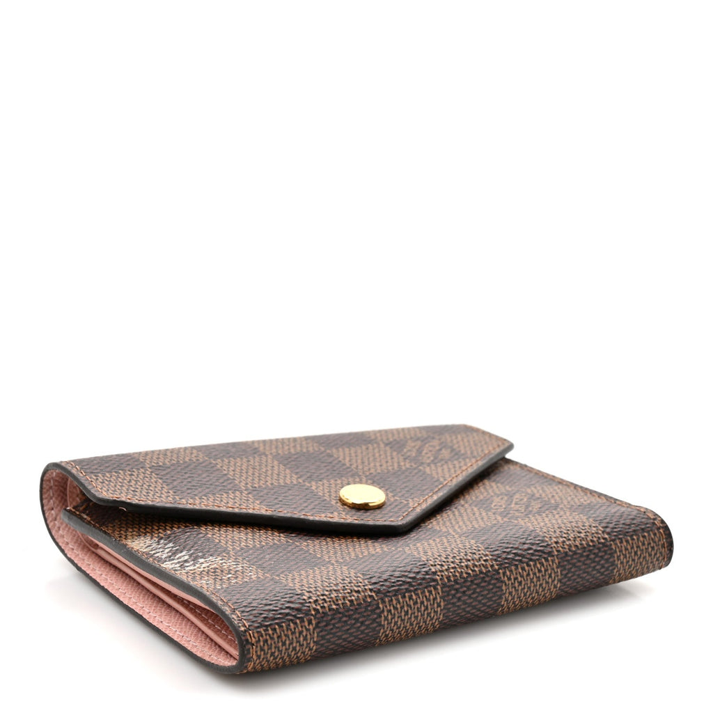 Louis Vuitton Damier Ebene Victorine Wallet Rose Ballerine