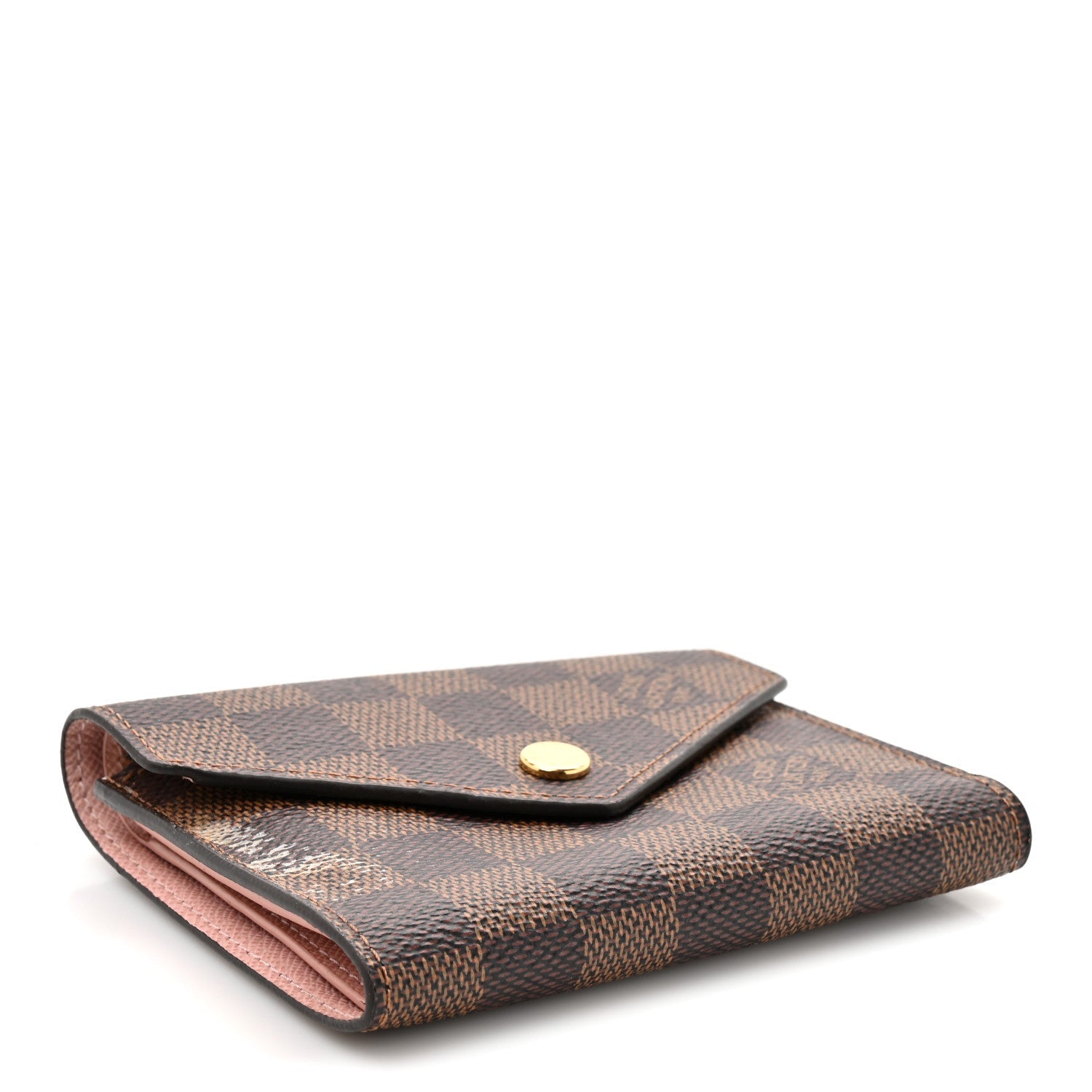 Louis Vuitton Damier Ebene Victorine Wallet Rose Ballerine