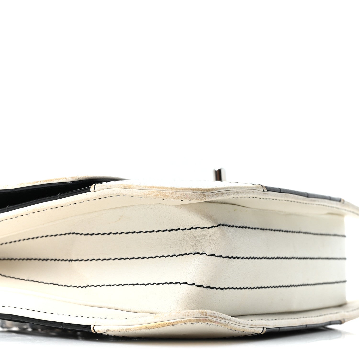 Chanel Lambskin Patent Chocolate Bar Flap Black White