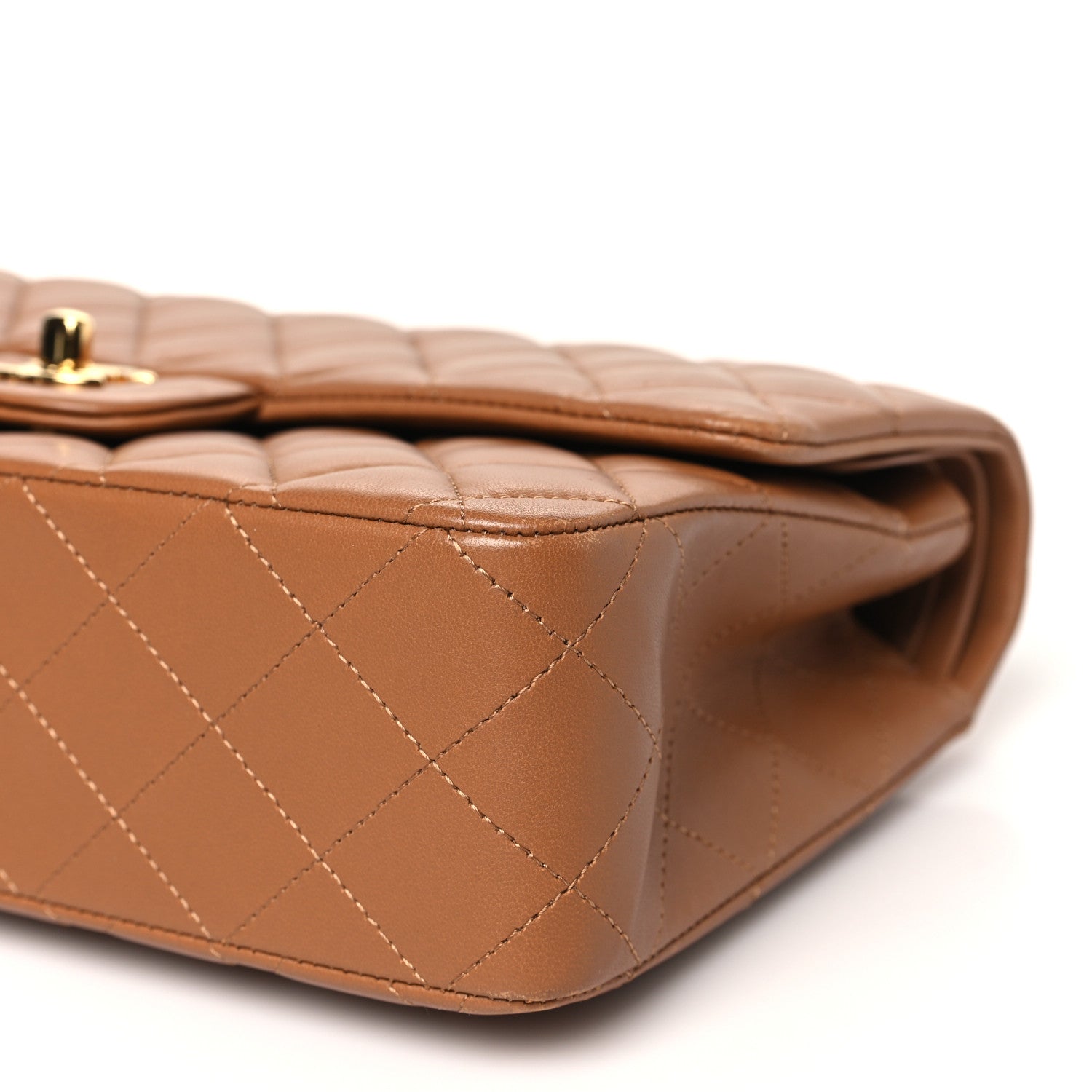Chanel Lambskin Quilted Medium Double Flap Brown