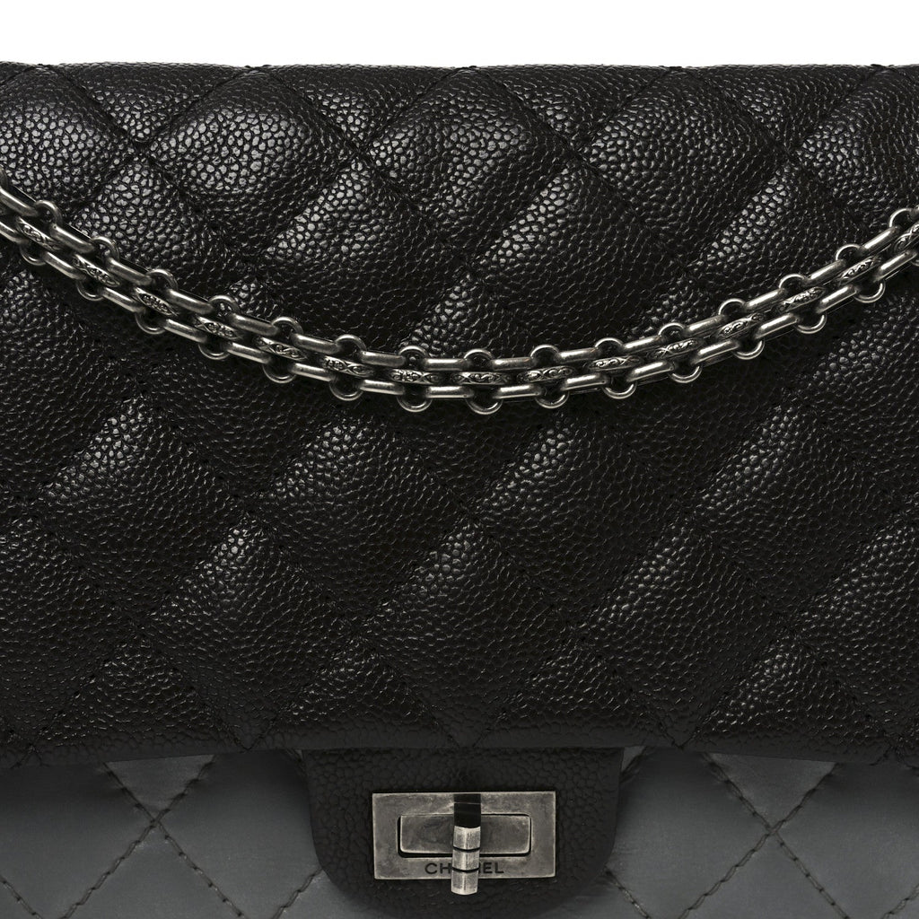 Chanel Caviar Iridescent Calfskin 2.55 Reissue 226 Flap Brown Grey
