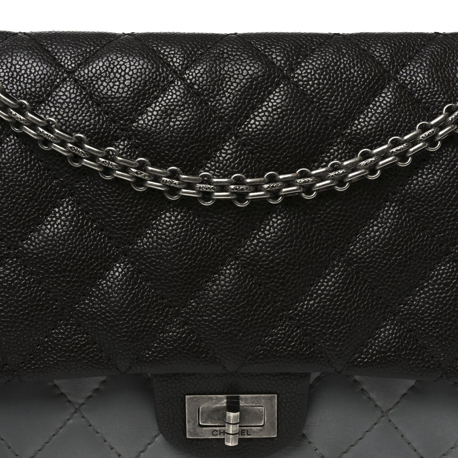 Chanel Caviar Iridescent Calfskin 2.55 Reissue 226 Flap Brown Grey
