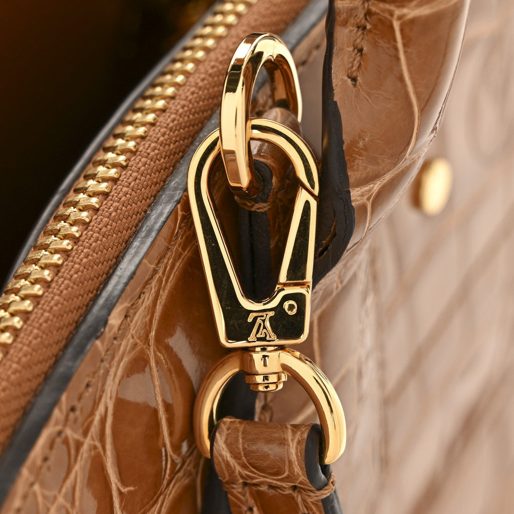 Louis Vuitton Alligator City Steamer MM Sienna Brown