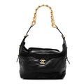 Chanel Calfskin Quilted Daily Hobo Black