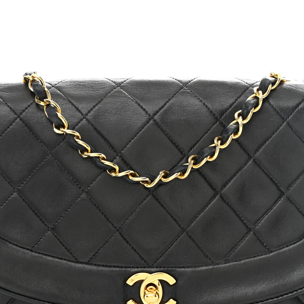 Chanel Lambskin Quilted Medium Single Flap Black
