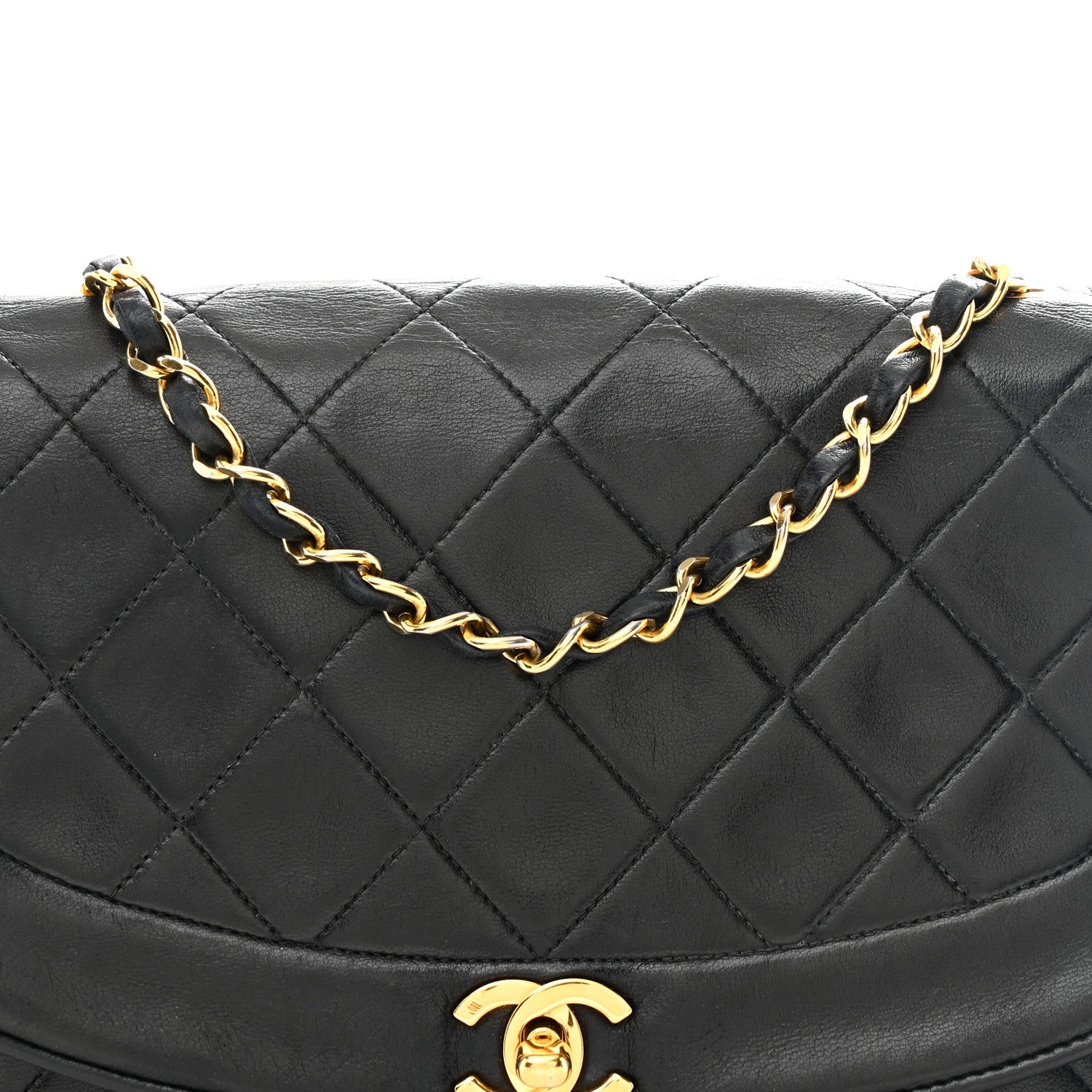 Chanel Lambskin Quilted Medium Single Flap Black