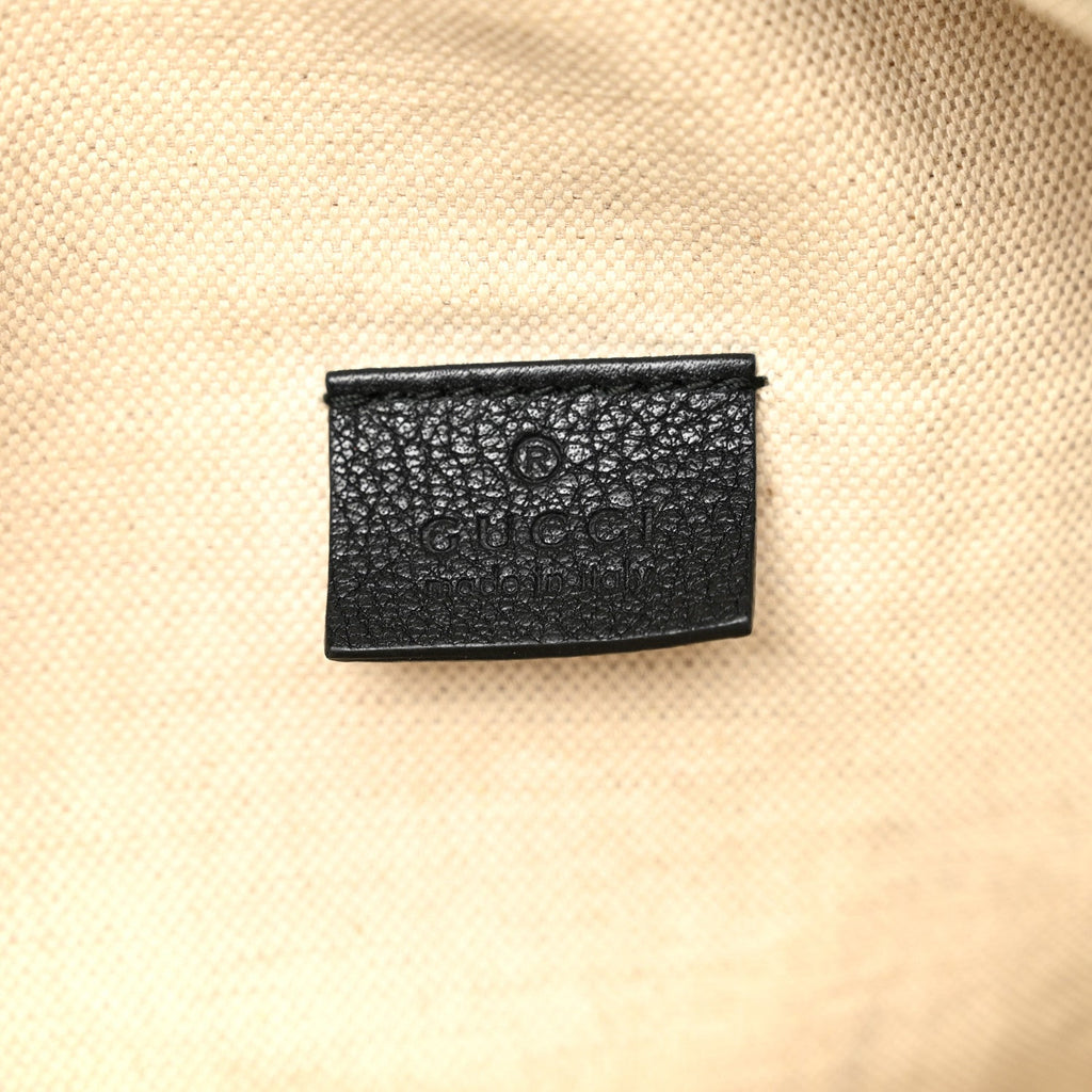 Gucci Grained Calfskin Logo Belt Bag Black