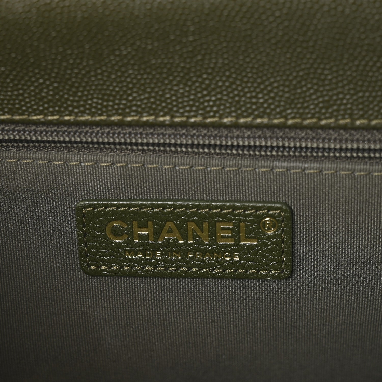 Chanel Caviar Quilted School Memory Backpack Dark Green