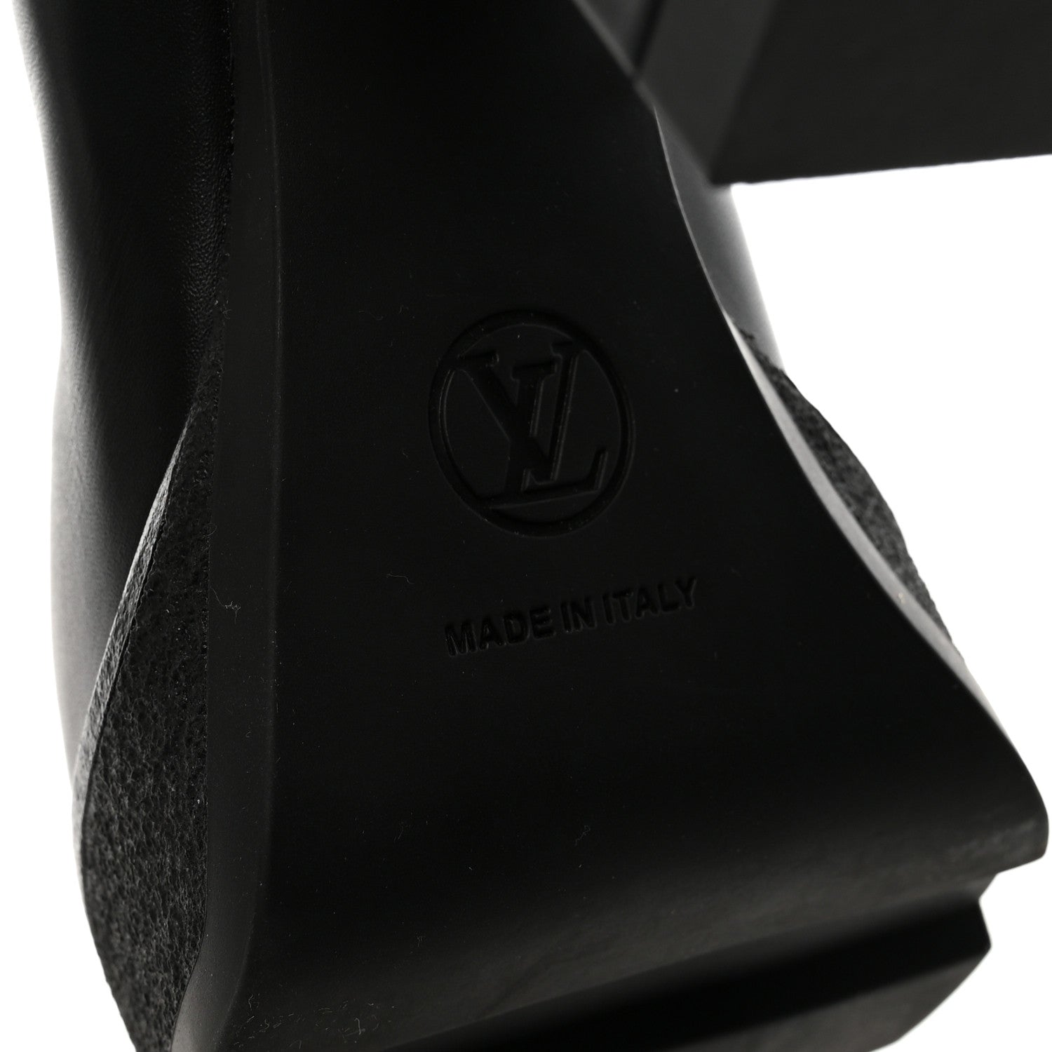 Louis Vuitton Calfskin Monogram LV Beaubourg Platform Ankle Boots 40 Black