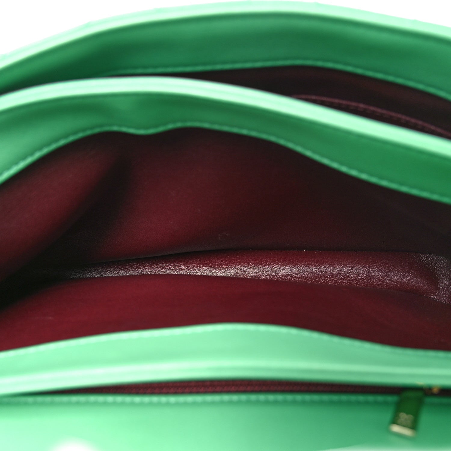 Chanel Lambskin Quilted Medium Trendy CC Flap Dual Handle Bag Green