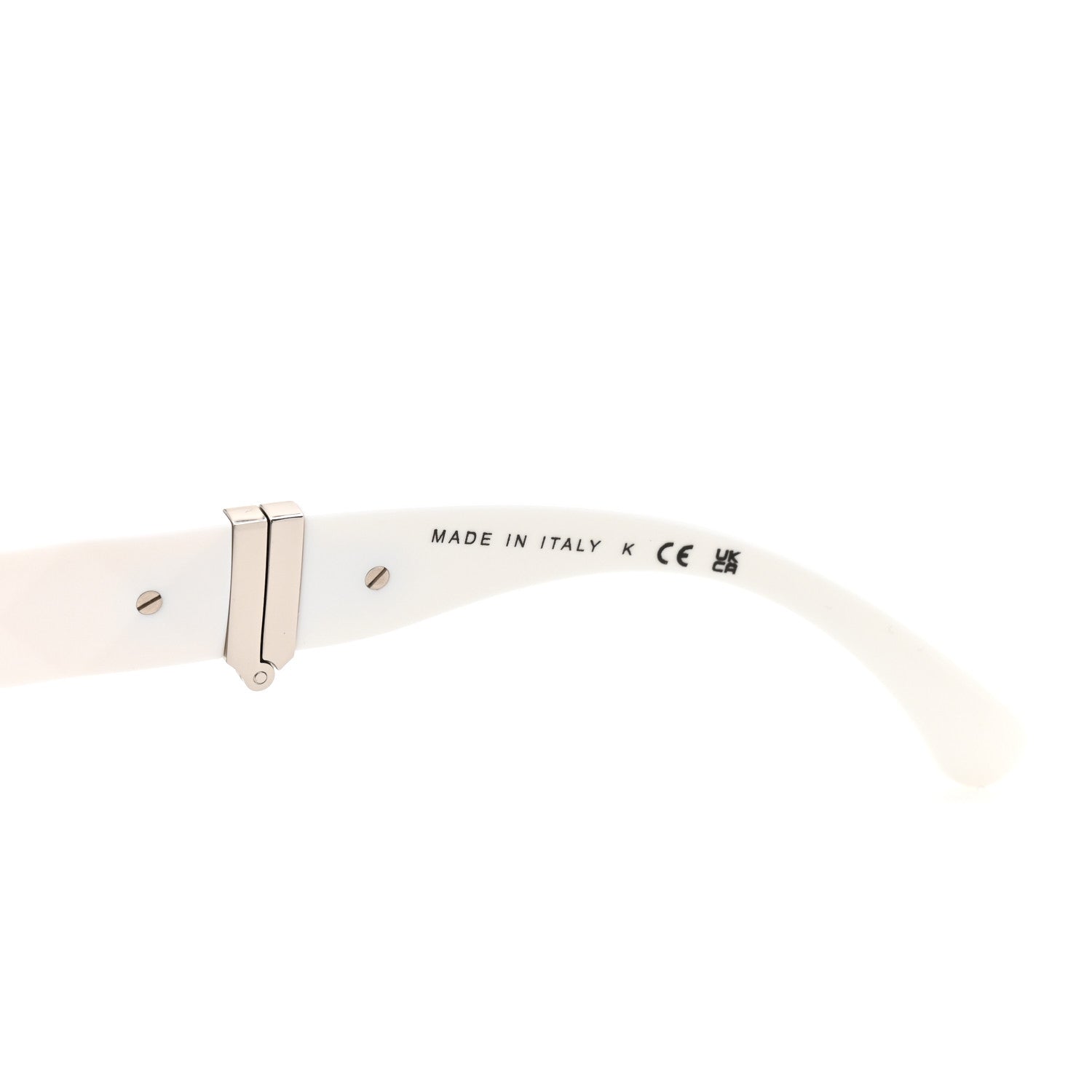 Acetate Metal Crystal Square Folding Sunglasses 6055-B White