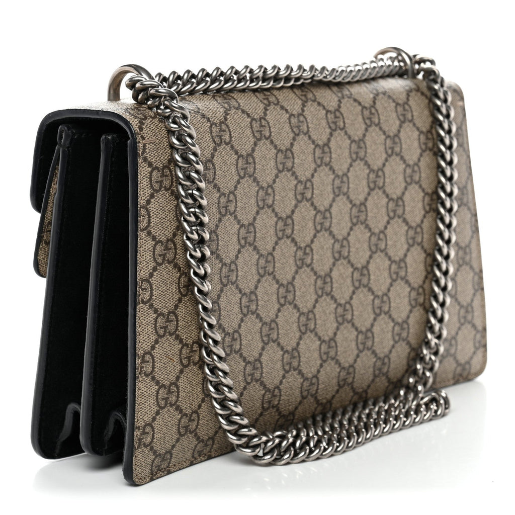 Gucci GG Supreme Monogram Small Dionysus Shoulder Bag Black