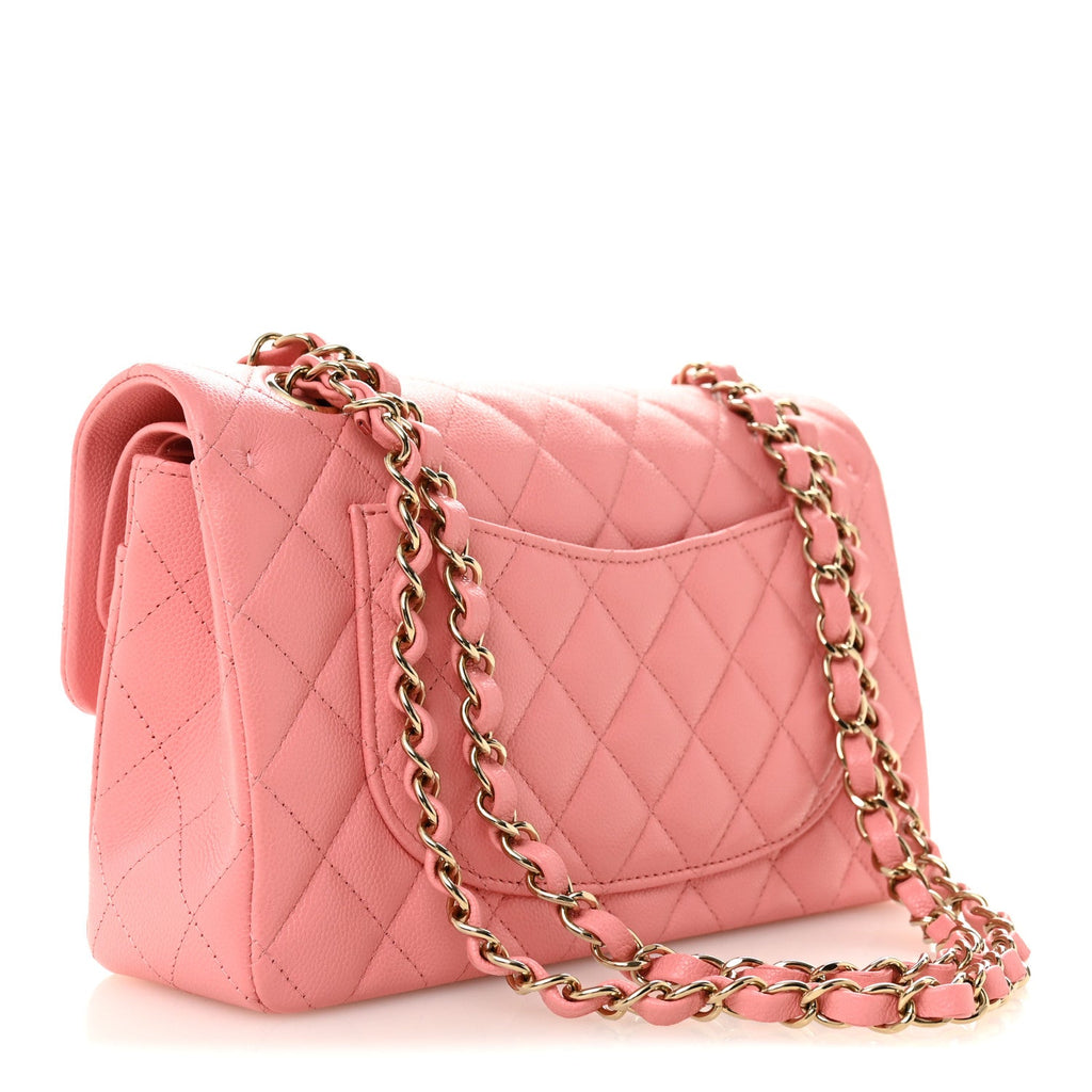 Chanel Caviar Quilted Small Double Flap Light Pink