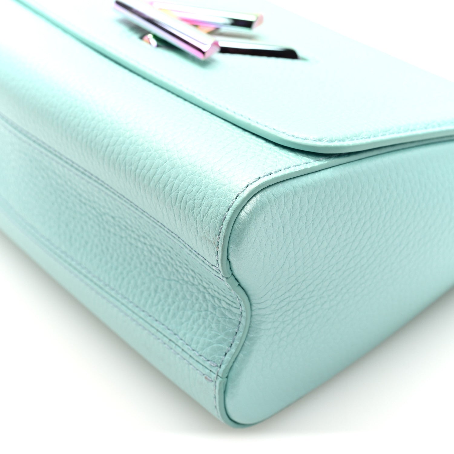 Louis Vuitton Iridescent Grained Calfskin Summer Splash Twist MM Blue