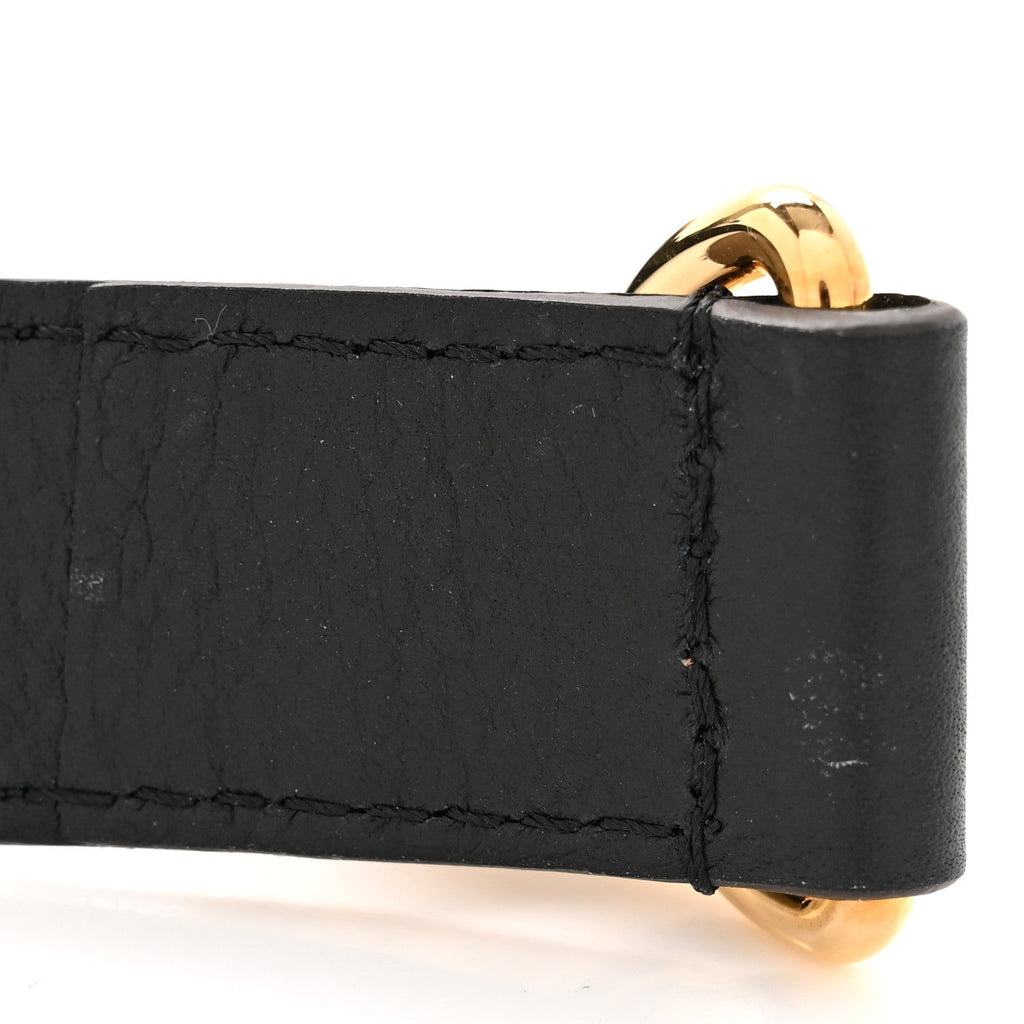 Louis Vuitton Grained Calfskin Adjustable Shoulder Strap Black