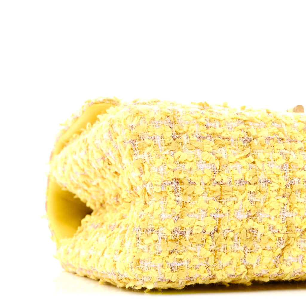 Chanel Tweed Quilted 2.55 Reissue Mini Flap Yellow