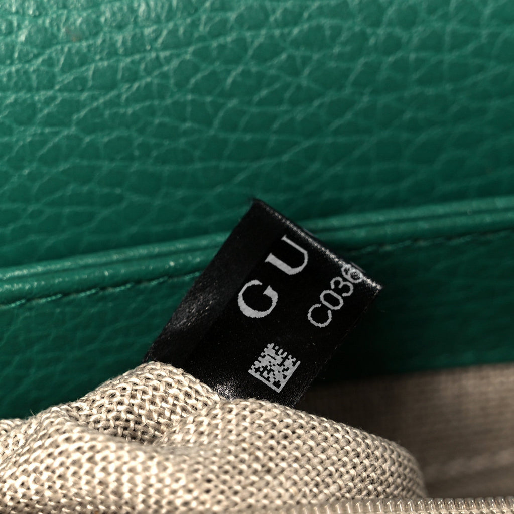 Gucci Dollar Calfskin Interlocking G Crossbody Bag Emerald