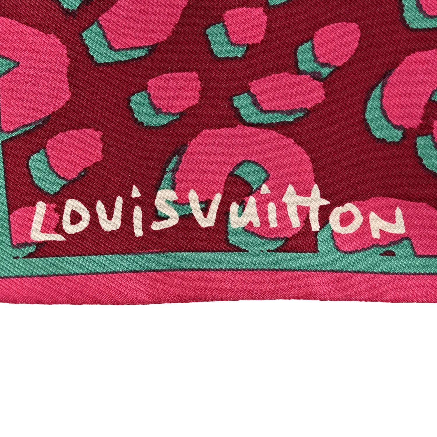 Louis Vuitton Silk Leopard Bandeau Rouge Fauviste