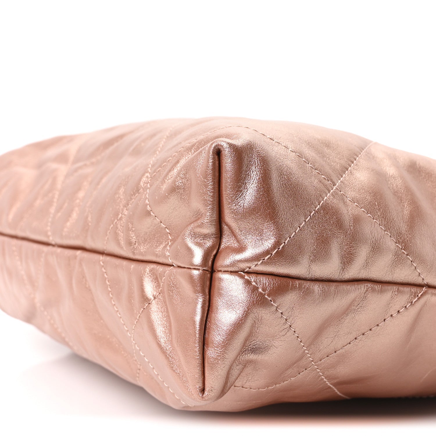 Chanel Metallic Calfskin Quilted Small Chanel 22 Pink