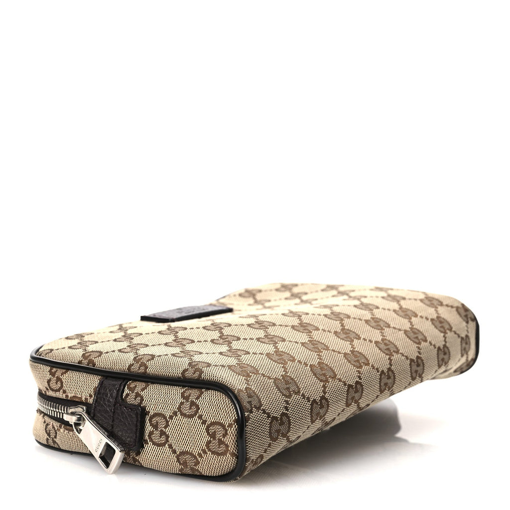 Gucci Monogram Belt Bag Dark Brown