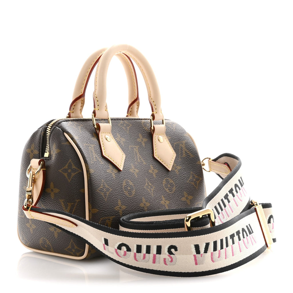 Louis Vuitton Monogram Speedy Bandouliere 20 Black