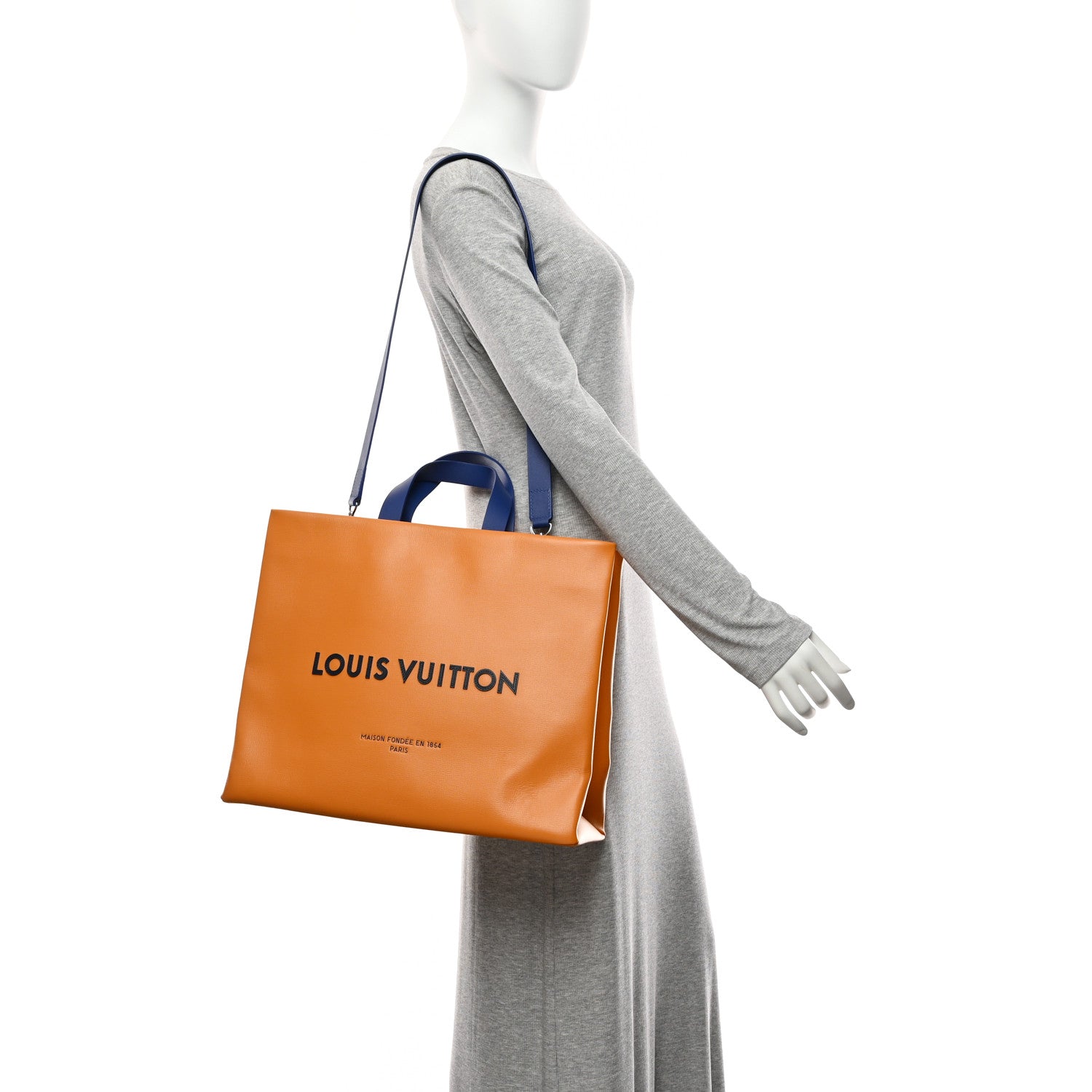 Louis Vuitton Cowhide Shopper Bag MM Safran