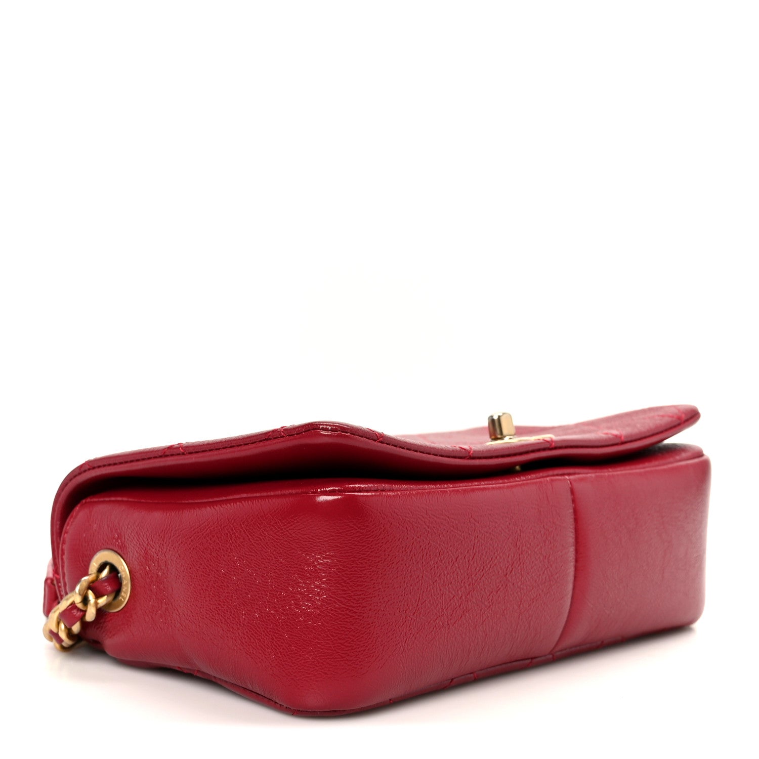 Chanel Shiny Lambskin Quilted Small Fashion Therapy Flap Bag Red