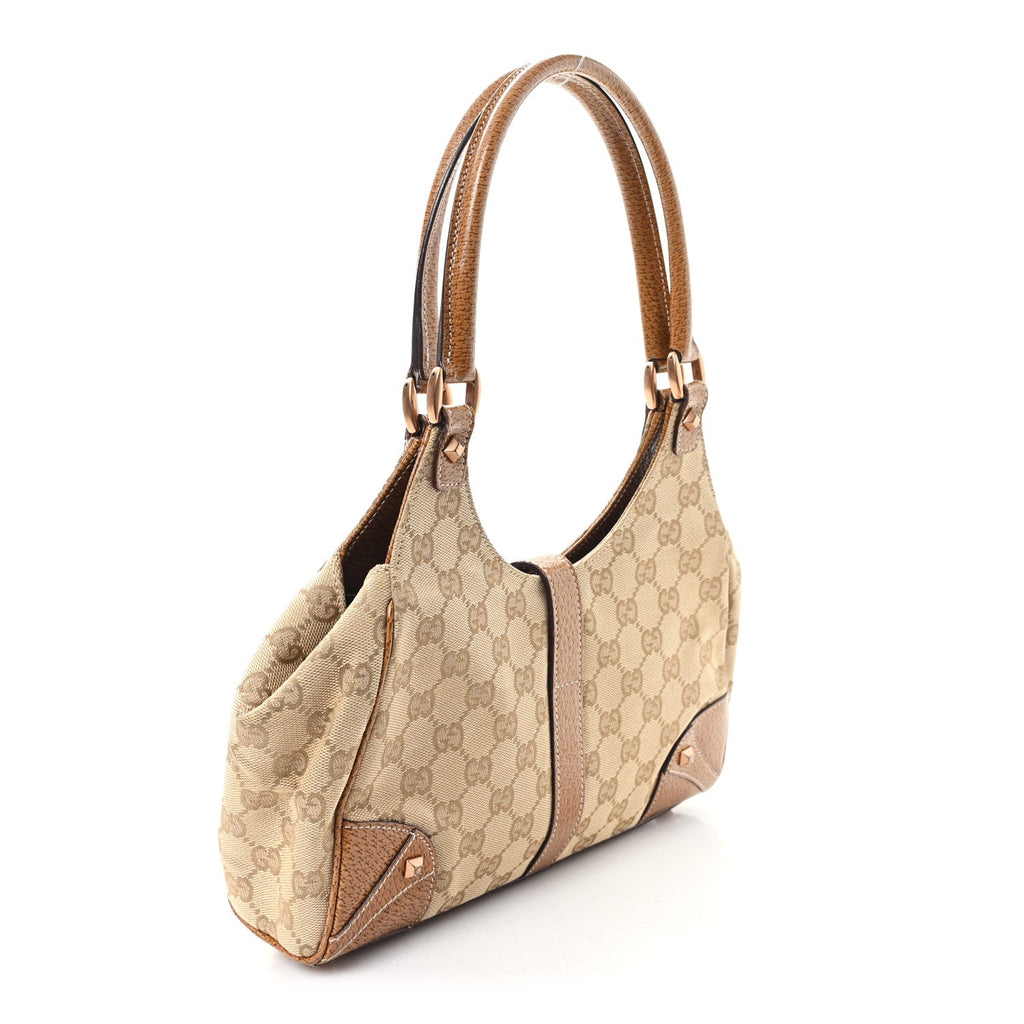 Gucci Monogram Calfskin Bardot Shoulder Bag