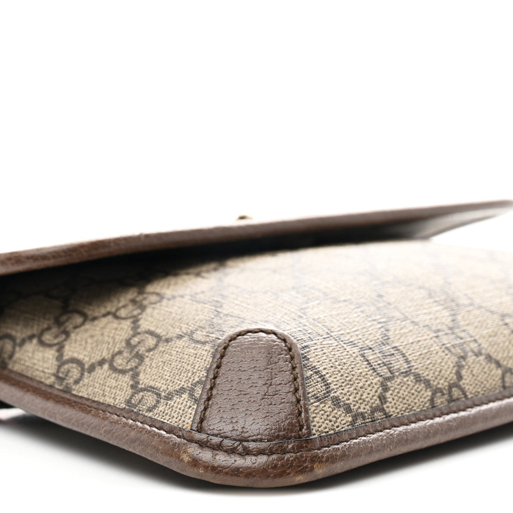 Gucci GG Supreme Monogram Neo Vintage Web Belt Bag Brown