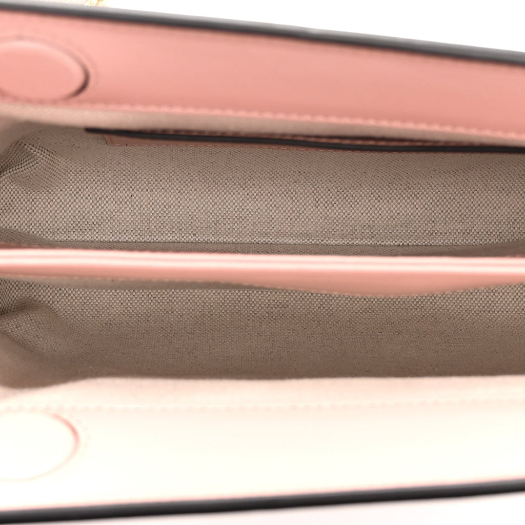 Gucci Calfskin GG Matelasse Small Slim Chain Shoulder Bag Perfect Pink Natural