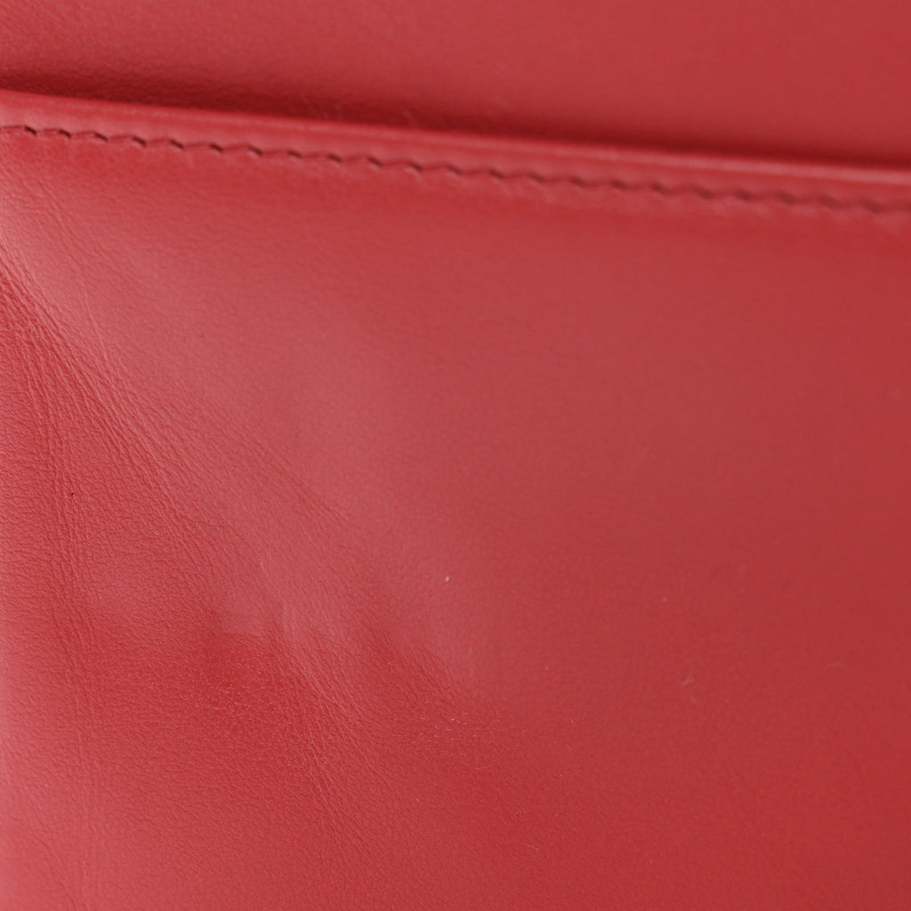 Chanel Caviar Quilted Boy Wallet On Chain WOC Red