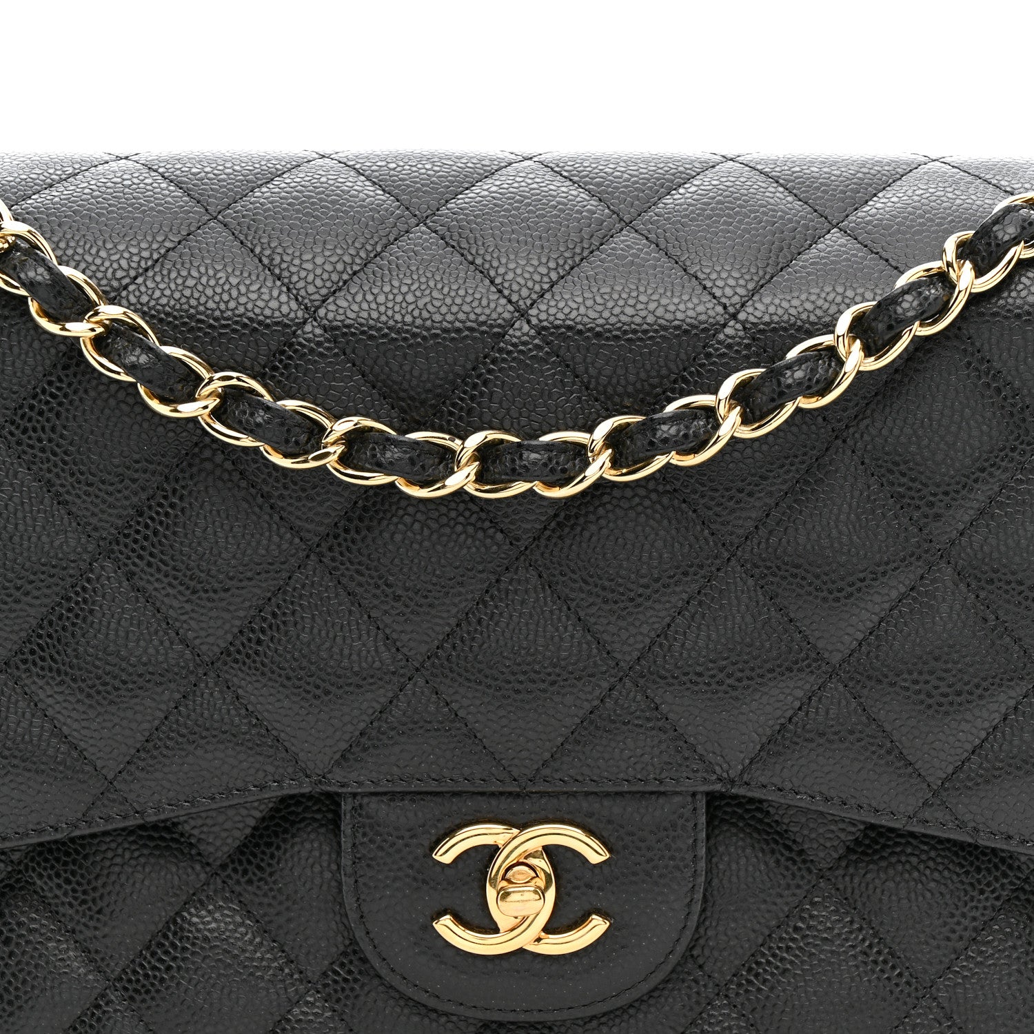 Chanel Caviar Quilted Jumbo Double Flap Black