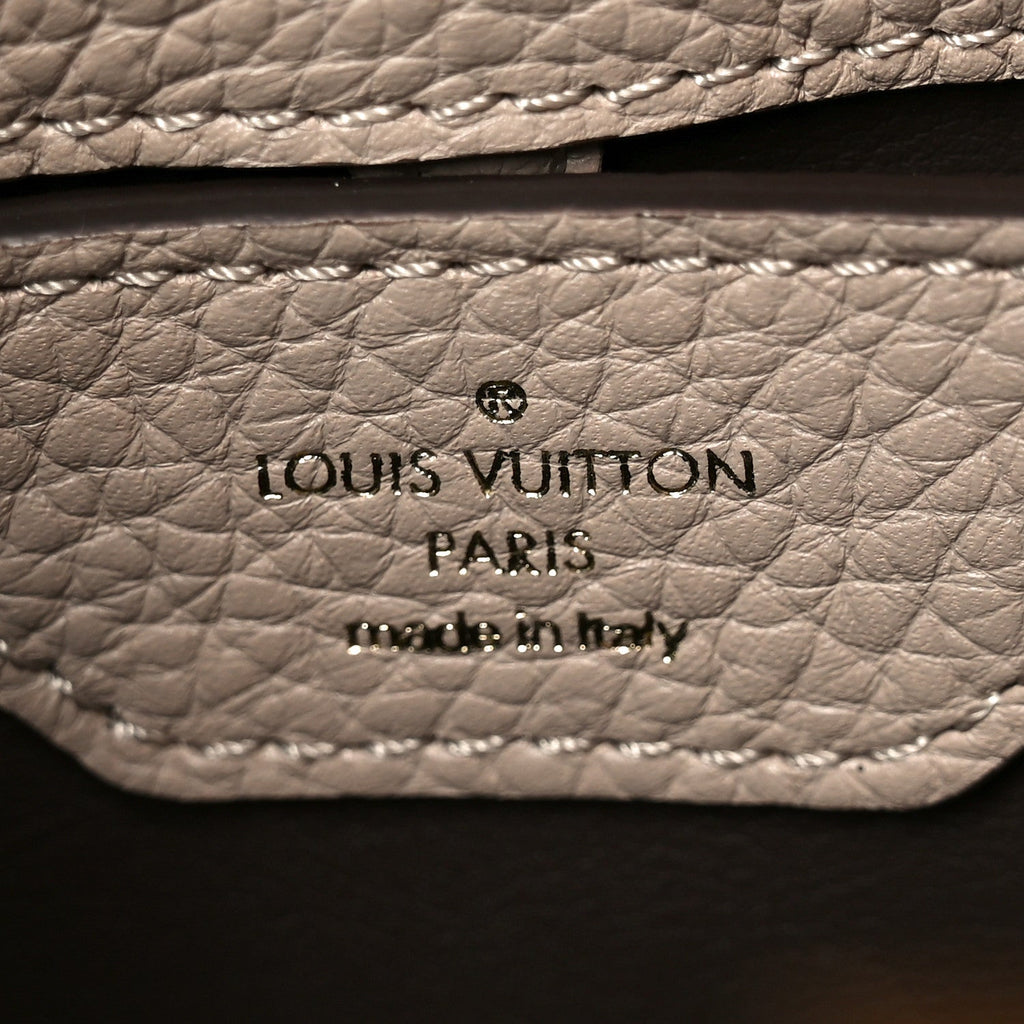 Louis Vuitton Taurillon Capucines BB Galet