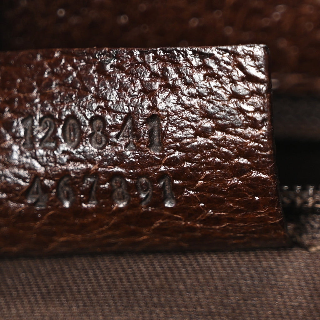 Gucci Monogram Eclipse Messenger Bag Dark Brown