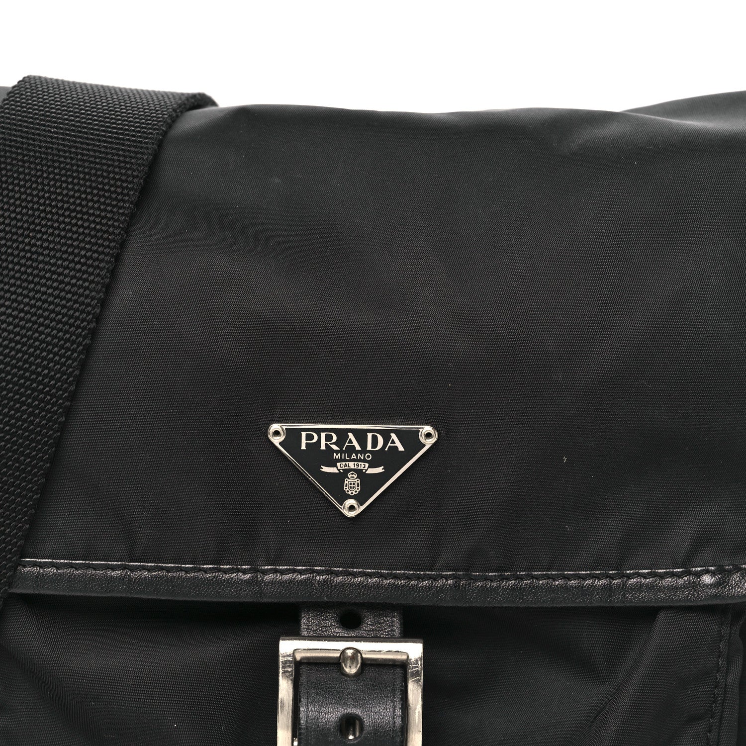 Prada Nylon Vela Messenger Black